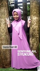 BAJU GAMIS ANAK OVER ALL KOMBINASI DUA WARNA
