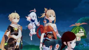 32 Pcs Genshin Impact Card Game Playing Collection Cards GeniusInvokationTCG Ganyu Keqing Diluc Klee Mona Noelle Character Cards 原神七圣召唤