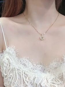 ASIX GOLD 24K สร้อยคอผู้หญิง สร้อยคอแฟชั่น เป็นไม่เปลี่ยนเป็นสีดํา โดยของขวัญสวยงาม