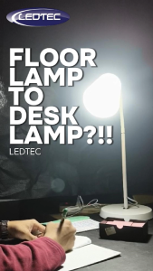 LEDTEC 2IN1 Nordic Floor Lamp Industrial Floor Lamps for Living Rooms & Bedrooms - Rustic Farmhouse Reading Lamp - Standing Adjustable Metal Heads Indoor Task Lighting for Living Room Bedroom Office