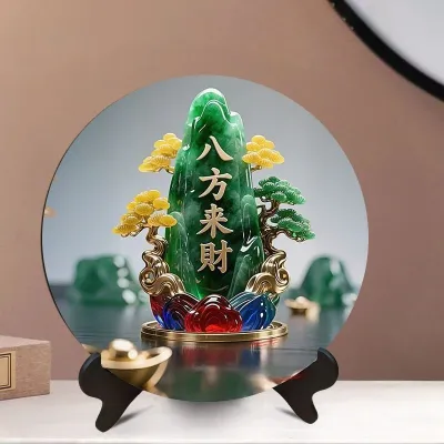 NIANXU | Lucky Wealth Attracting Gourd Decor for Home Entrance display stand for prosperity from all directions. Good living room and mansion decoration item. Home use decorative painting. Desktop Lucky Wealth Attracting Gourd Decor for Home