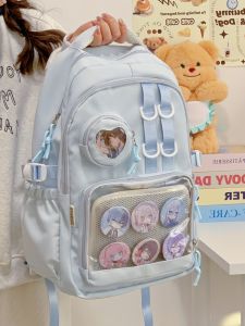 OUDENGPAI | Blue High Capacity Backpack For Junior High School Girls Ins Small Niche Beautiful Double Shoulder Bag Anime Bilibili Backpack