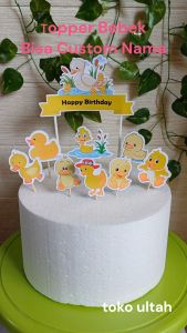 Topper Cake Karakter Bebek untuk Dekorasi / Hiasan Kue Ulangtahun / Ultah Anak