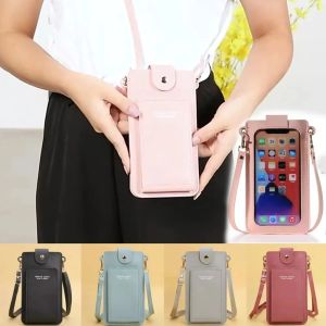 Multi-functional Cell Phone Touch Screen Clutch Bag Womens Wallet Large Capacity Travel Card Holder Passport Holder
