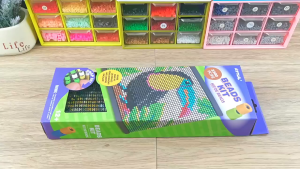 นำมาใช้ใหม่ตารางลูกปัด DIY หัตถกรรมชุดสำหรับเด็กของเล่นเพื่อการศึกษาปริศนาของเล่นการศึกษาอาคารบล็อกแฮนด์เมดลูกปัดตารางถั่วชุดวัสดุที่ปลอดภัยไม่มีรีดผ้าที่จำเป็น