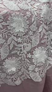 White 3D Appliques Guipure Lace Heavy Embroidered Water Soluble Cord Fabric African Cuipure Cloth Dubai Wedding Dress 5Y M746-1