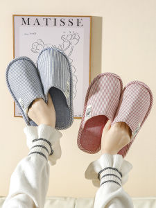 รองเท้าแตะผ้าพื้นบางสำหรับหลังคลอด รองเท้าแตะผ้าพื้นนุ่มสำหรับผู้หญิง รองเท้าแตะผ้าพื้นหนาสำหรับฤดูใบไม้ร่วงและฤดูหนาว รองเท้าแตะผ้าพื้นสำหรับทุกฤดูกาล