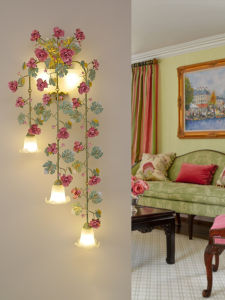 MEIYUAN | Decorative Iron Floral Wall Light