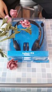 Logitech Noise Cancelling Headset With Mic H110 H111 H390 Stereo Single/Dual 3.5mm Wired Headphones Professional Headset for Cellphone/PC/Laptop/Computer Game Work