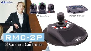 DATAVIDEO RMC-2P 3-Channel Camera Controller with Plate