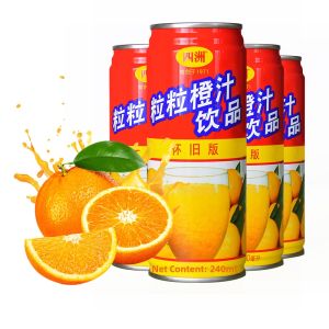 Four Seas | Healthy Low Sodium No Fat Orange Juice with Pulp 24 Cans