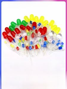 5mm Glowing Diode LED Light Beads Instrument White Red Yellow Blue Green Common Yang Yin Purple Colorful Indicator Light