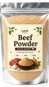 Lokal Pantry Beef Powder | Premium Seasoning Powder | Natural Cooking Ingredient for Soups Broths Sauces Gravies Rice Noodles Stir-Fry Meat Vegetables Marinades Homemade Seasoning Blends & Everyday Culinary Use