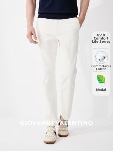 GIOVANNI VALENTINO | Quần Dài Trắng Phong Cách Vintage Đơn Giản