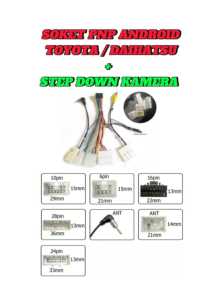 Kabel Soket PNP Head Unit Android Toyota / Daihatsu Stepdown Kamera Mundur Socket Mobil Plug And Play & N Step Down Camera