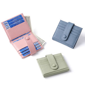 Real Leather Wallets for Women Short Style Small Purse Multi-cards Slots Card Holder Money Thin Wallet