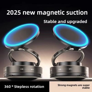 Vacuum Magnetic Phone Holder Stand for Magsafe Suction Cup Phone MountAdjustable Swivel Lock for Your Car/Gym/Mirror