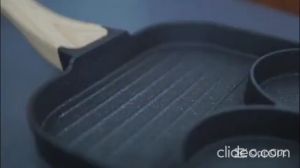 Burger Egg Grill Frying Pan 2 Lubang 1 Pan Anti Lengket / wajan teflon penggorengan praktis