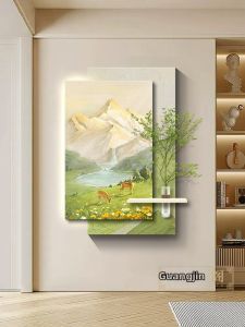 MUWU | Elegant 3D Cream Style Decorative Wall Painting