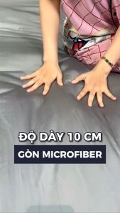 Topper gòn dày 5cm/10cm đủ size Lông vũ Microfiber À Ơi Concept vải bọc 100% cotton cao cấp Hàn Quốc