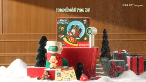 JisuLife Handheld Fan Life10 Christmas Edition Mini Portable USB-C Rechargeable Fans 5-Speed