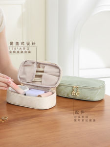 Portable Large Capacity Travel Makeup Bag Luxury Lightweight Short Trip Storage Wash Bag Chinese Style round Shape Womens Handbag