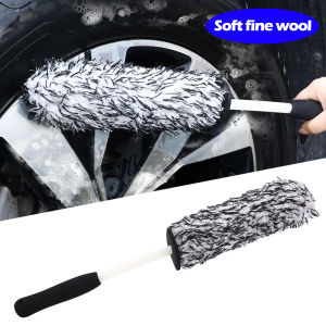Nhung lông sợi dài bánh xe cọ rửa lốp trung tâm lốp xe chi tiết loại bỏ bụi bẩn công cụ xe tải đa năng Bàn Chải Rửa chăm sóc lốp xe ô tô