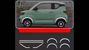Ốp trang trí bảo vệ va chạm chuyên dụng dành cho xe điện Wuling Hongguang Mini EV