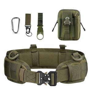 Multifunctional Tactical Belt Waist Belt PackOutdoor Training Canvas Belt Nylon Waist Pack MOLLE Waist pad