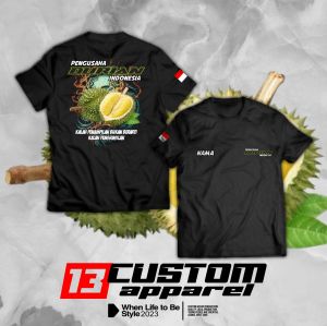 PROMO Kaos Distro PENGUSAHA DURIAN INDONESIA Petani Durian Pedagang Durian Distributor Durian Pria Wanita Bisa Ubah Gambar Atau Tulisan Bahan Adem