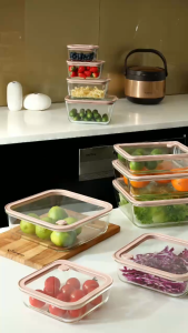 Hộp Đựng Thủy Tinh Chịu Nhiệt Borosilicate Kaiyo Kèm Nắp Thủy Tinh Chịu Nhiệt -20°C đến 400°C An Toàn Sạch Sẽ