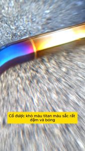 Cổ pô gắn pô zin Wave Sirius Exciter Winner chất liệu inox 304 khò màu Titan