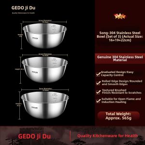 GEDO | Thick 304 Stainless Steel Kitchen Basin