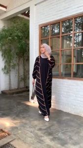 Terbaru Kaftan Nara Premium Jumbo Bahan Rayon Adem Nyaman Busui Friendly Baju Muslimah Pengajian