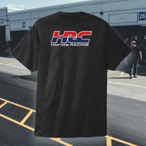 Honda | Honda Mens and Womens T-shirt Summer Cotton Tee Honda HRC Racing Short-sleeved Spring and Autumn Y2k Motorcycle Cycling Top