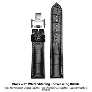 Woalmorn | Genuine Leather Strap for Mens Longines Watches