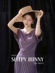 Vintage Purple Ruffle Shoulder Short Sleeve T-shirt