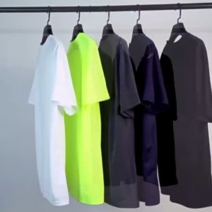 Mens T-shirt summer ice silk short-sleeved T-shirt round neck solid color casual short-sleeved mens top