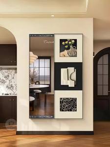 HAOJIUBUJIAN | Concealable Sliding Full-Length Wall Mirror