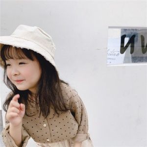 Spring Summer 2024 Childrens Polka Dot Long Sleeve Shirt Baby Girl Fashionable Mosquito Proof Sunscreen Trendy Outfit