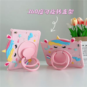 360 Casing Tablet ขาตั้งหมุนได้เป็นองศาสำหรับซัมซุงกาแล็กซีแท็บ A8 10.5 X200 X205/แท็บ S6 Lite10.4 P615 P610/แท็บ8.0 T290 T295/แท็บ A7 Lite 8.7 T220 T225/แท็บ A7 10.4 T505 T500/แท็บ A10.1 T515 T510เคสที่มีช่องเสียบปากกา Casing Tablet ยูนิคอร์นการ์ตูน
