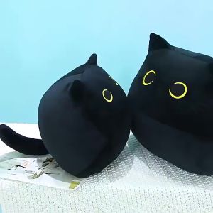 MEILKEA Ins Black Cat Plush Toy Cat Doll Small Pendant Cuddly Pillow Cushion Doll For Girl Boy Gift