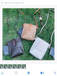 Chic Embossed Leather Mini Crossbody Phone Bag with Geometric Pattern