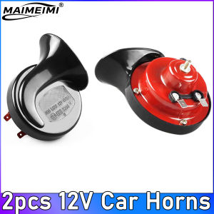 RYSJM | 2pcs Air Horn for Car Snail Electric Air Horn 12VMarine Boat Loud Alarm Kit Boat Motorcycle Dual-tone Car Horn Loud Signal