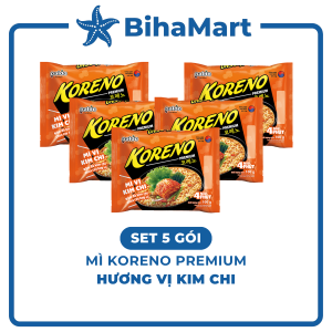 [SET 5 GÓI] - PALDO - Mì Koreno Premium hương vị Kim chi Mì Koreno kim chi Hàn Quốc Mì kim chi Koreno Hàn Quốc (100g/gói)