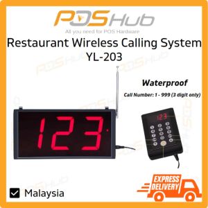 Number Calling System Restaurant Cafe Wireless Keypad Number Display Call Device