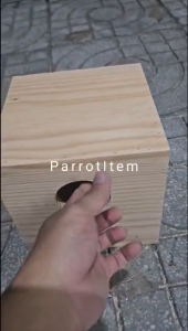 1 TỔ ĐẺ 18x18x18 có khay rút đáy dùng cho yến phụng Lovebird Parrotlet