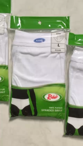 6 Pcs CD Celana Dalam Pria Putih Polos Merk Rider R304B Bahan Katun Adem | Pakaian Dalam Cowok Adem