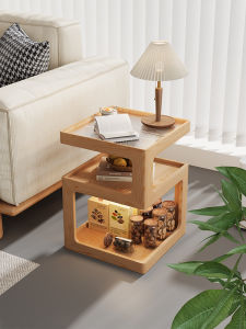 Modern Minimalist Childrens Bedroom Nightstand Creative Small Size Wood Bowl Rack Non-Pierced Installation Kitchen Storage Shelf