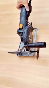 Dudukan Gerinda Tangan Circular Saw Pemotong Kayu Stand Holder Braket Miring  45 ° Lengkap Geratis 1 Mata Grinda